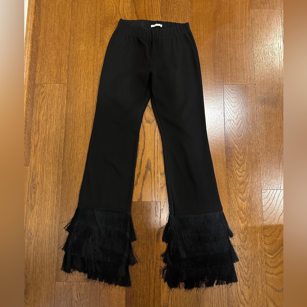 Zara Black Fringe Bottoms